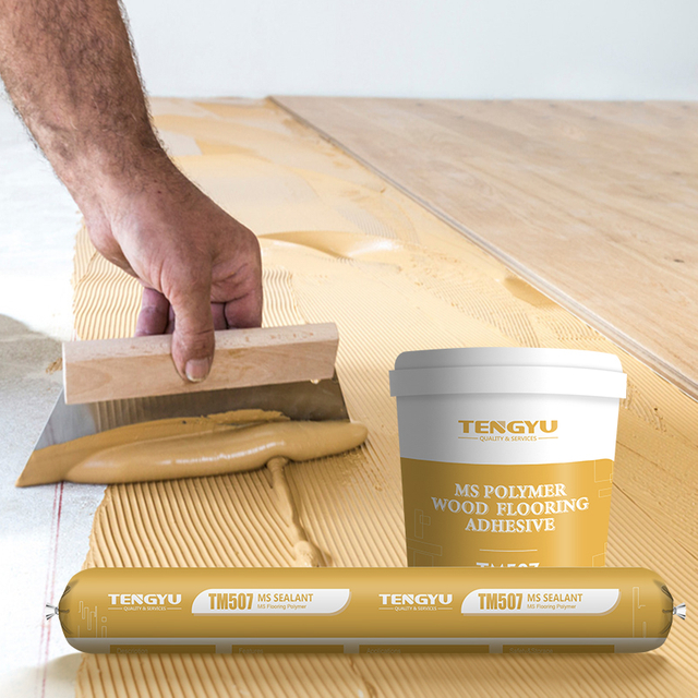 Легкая поверхностная очистка практически без запаха гибридного полимерного клея для деревянных полов