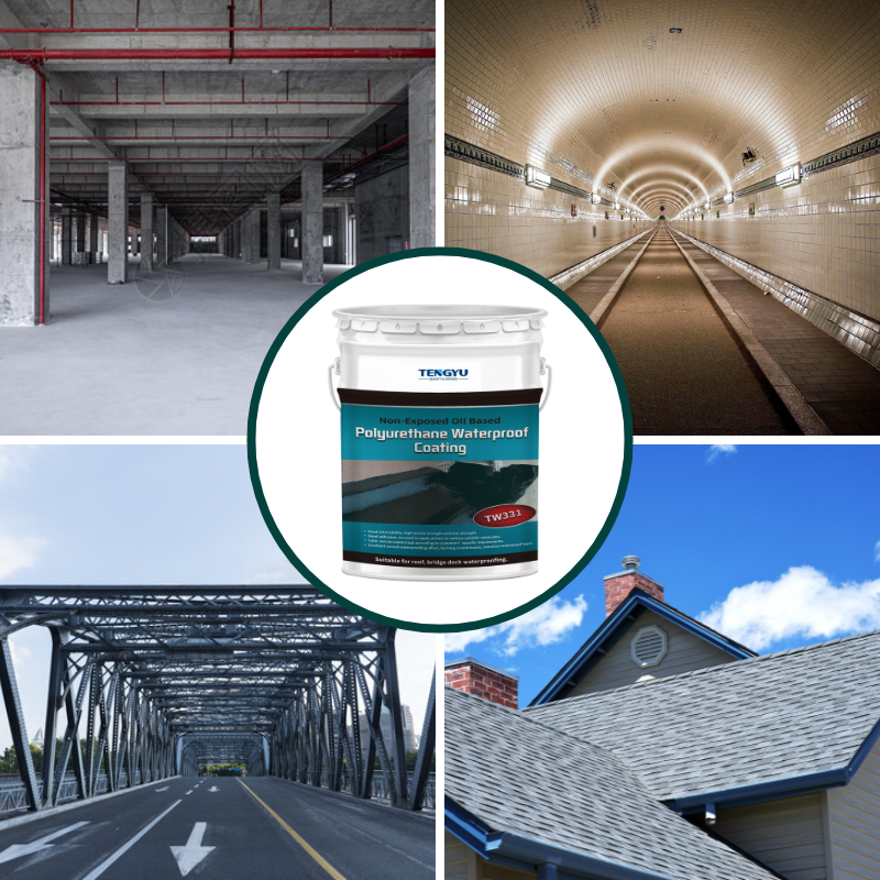 Высокоэффективное полиуретановое водонепроницаемое покрытие на масляной основе для защиты крыш на открытом воздухе